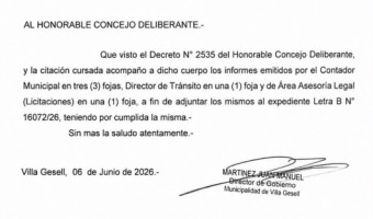 FUNCIONARIOS RATIFICARON POR ESCRITO LOS DICT�MENES SOBRE LA LICITACI�N DEL TRANSPORTE